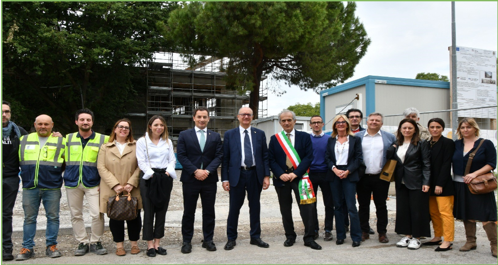 Visita al cantiere sella nuova scuola P.Maroncelli del Ministro Valditara Giuseppe